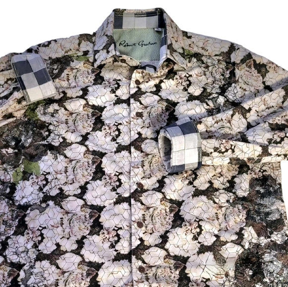 Men's Robert Graham Embroidered Long Sleeve Shirt LG - Picture 9 of 10